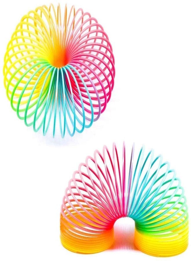GR DESIGN® Spring Rainbow - Bouncy Stretchy Slinky Toys,Plastic,Multicolor (Pack of 5) - Image 2